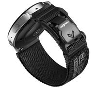 Bandletic 20mm Bracelet Compatible avec Samsung Galaxy Watch 7/6/4/5 40mm 44mm/6 Classic 43mm 47mm/5 Pro 45mm/4 Classic 42mm 46mm, Nylon Réglable Sport Bande avec Fidlock V-Buckle Magnétique, Noir