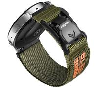 Bandletic 20mm Bracelet Compatible avec Samsung Galaxy Watch 7/6/4/5 40mm 44mm/6 Classic 43mm 47mm/5 Pro 45mm/4 Classic 42mm 46mm, Nylon Réglable Sport Bande avec Fidlock V-Buckle Magnétique, Armgreen