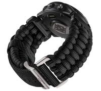 Bandletic 22mm Bracelet Compatible avec Garmin Fenix 6 Pro/Fenix 7/Fenix 6/Fenix 5, QuickFit Nylon Tressé Sport Bande pour Epix 2/Epix 2 Pro 47mm/Forerunner 945/965/955/Instinct 2, Noir