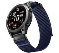 Bandletic 22mm Bracelet Compatible avec Garmin Fenix 6 Pro/Fenix 7/Fenix 6/Fenix 8/Fenix 5/Epix 2/Epix Pro Gen 2 47mm, QuickFit Nylon Tressé Sport Bande pour Forerunner 945/965/955/Instinct 2, Bleu