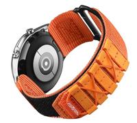 Bandletic 22mm Bracelet Compatible avec Samsung Galaxy Watch 3 45mm - Galaxy Watch 46mm/Gear S3 Frontier/Classic, Nylon Sport Bracelets pour Huawei GT4/GT3/GT2 46mm pour Hommes Femmes, L/Orange