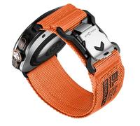 Bandletic Kompatibel avec Bracelet Samsung Galaxy Watch Ultra 47mm avec Boucle V-Buckle magnétique Fidlock, Nylon Doux Sport Remplacement Bande pour Galaxy Watch Ultra 47mm pour Femmes Hommes, Orange