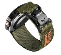 Bandletic Kompatibel avec Bracelet Samsung Galaxy Watch Ultra 47mm avec Boucle V-Buckle magnétique Fidlock, Nylon Doux Sport Remplacement Bande pour Galaxy Watch Ultra 47mm pour Femmes Hommes, Vert