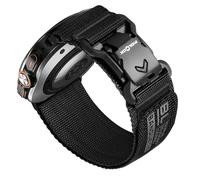 Bandletic Kompatibel avec Bracelet Samsung Galaxy Watch Ultra 47mm avec Boucle V-Buckle magnétique Fidlock, Nylon Doux Sport Remplacement Bande pour Galaxy Watch Ultra 47mm pour Femmes Hommes, Noir