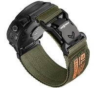 Bandletic Nylon robuste compatible avec Garmin 26mm /Fenix 8 E 51mm/7X 6X Pro/5X Plus/3 HR/Tactix/Descent/Enduro/Instinct 2X/ Quatix 3