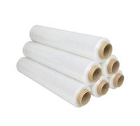 Bandloo Lot de 6 films étirables transparents - 2,5 kg - 23 µm - 50 cm de large (transparent, 6 pièces x 50 cm)