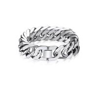 Bandmax Bracelet Cubain Homme Mailles Grosses 6/8/12/17mm Cadeau pour Papa | Bandmax