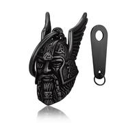 Bandmax Clochette Porte Bonheur Motard Noire, Guardian Bell Viking Black, Cloche Moto Femme Porte Bonheur Biker