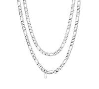 Bandmax Collier Chaîne Acier Maille Figaro 6mm/61cm Hip Hop Style Rapper Chain Necklace