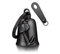 Bandmax Porte Clef Clochette Moto Viking Noir, Cloche Bonheur Biker, Guardian Bell Lady Rider