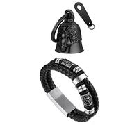 Bandmax Set Clochette Porte Bonheur Motard + Bracelet : Parfaite Harmonie pour Votre Look !