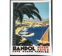BANDOL - Côte d'Azur Varoise / Roger BRODERS - 30x40 cm - AFFICHE / POSTER