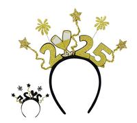 Bandon du Nouvel An - Photo d'accessoires Festival Headpiece, 2025 PARTIES BAND SANG, GOLDEN GLITTER SEQUINS LETTR TOUBLES - HAUTNE NOUVELLE ANNÉE PHOTO PHOTO, COSPLAY FARTIES BAND POUR FAMILLE AMIS