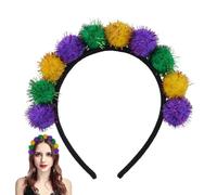 Bandons, bandeau à balle floue, Bandeau de pom arc-en-coloré, Coiffe de mode cosplay, ornement de cheveux, accessoires de costumes pour les filles adultes