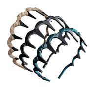 Bandons de mode pour femmes, ensemble de 3 pièces, 13,5 cm, bandeau à cheveux haute crâne, bandeau de perle de crâne élevé et rétro, design extensible, pour usages quotidiens