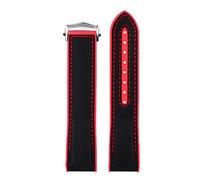 Bandoue de montre en nylon de montre en silicone en caoutchouc pour Omega Seamaster 300 Speedmaster 8900 Planet Ocean Tools 20 mm 22 mm Bands de montre (couleur: orange noir-non BK, taille: 22 mm)
