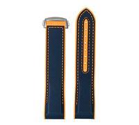 Bandoue de montre en nylon de montre en silicone en caoutchouc pour Omega Seamaster 300 Speedmaster 8900 Planet Ocean Tools 20 mm 22 mm Bands de montre (couleur: orange noir-non BK, taille: 22 mm)