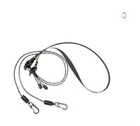 Bandoulière extérieure en polypropylène pour sac à main avec longueur réglable de 60 cm à 145 cm avec fil réfléchissant pour une sécurité en cas de faible luminosité (noir)