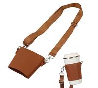 BandoulièRe Gobelet Bouteille Porte Bouilloire - RéGlable Sangle Poche Accessoire Gourde ChaîNe Collier Cordon éPaule Universel Portable Convient RandonnéE Cyclisme Grand Air Camping Voyage(Marron)