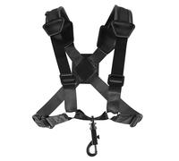 Bandoulière Harnais Double Épaules Réglable Noire pour Saxophone Ténor