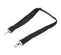 Bandoulière Large Réglable en Polyester et Fer pour Sacoche Ordinateur | Noir, Deux Boucles Métalliques et Crochet, Clip Rapide, Usage Quotidien Bureau pour Navetteurs et Photographes