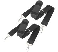 Bandoulière pour Étui de Violon, Lot de 2, Noire, Réglable | Rembourrage aux Épaules, Boucles Métalliques aux Deux Extrémités, Fixation Sûre pour Transport Quotidien