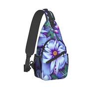 bandoulière pour hommes et femmes, dos de sport en plein air, de voyage polyvalent anti-vol, dos respirant à bandoulière, sacs à dos à bandoulière, fleur blanche rose psy