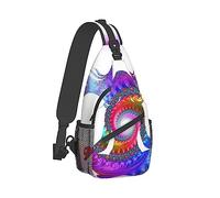 bandoulière pour hommes sac à bandoulière durable pliable sac à bandoulière méditation arc-en-ciel spirale Art anti-vol dos polyvalent avec bandoulière réglable