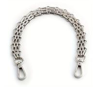 Bandouliere pour Sac 30-60-100-120cm 16mm argent poli sac à main chaîne en métal sac à main sangle de remplacement chaîne d'épaule bricolage sac à bandoulière chaîne Sangle Bandoulière(100cm)