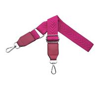 Bandouliere pour Sac à Main Banane Femme Réglable Sangles de Sacs avec Mousqueton Argent 3.8cm Larges Lanière avec Cuir pour Crossbody DIY Accessoires, Fuchsia， U2-09