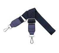 Bandouliere pour Sac à Main Banane Femme Réglable Sangles de Sacs avec Mousqueton Argent 3.8cm Larges Lanière avec Cuir pour Crossbody DIY Accessoires, Bleu Foncé， U2-13