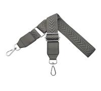 Bandouliere pour Sac à Main Banane Femme Réglable Sangles de Sacs avec Mousqueton Argent 3.8cm Larges Lanière avec Cuir pour Crossbody DIY Accessoires, Gris foncé， U2-11