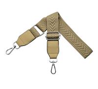 Bandouliere pour Sac à Main Banane Femme Réglable Sangles de Sacs avec Mousqueton Argent 3.8cm Larges Lanière avec Cuir pour Crossbody DIY Accessoires, Kaki， U2-24