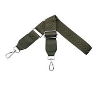 Bandouliere pour Sac à Main Banane Femme Réglable Sangles de Sacs avec Mousqueton Argent 3.8cm Larges Lanière avec Cuir pour Crossbody DIY Accessoires, Vert Armé， U2-10
