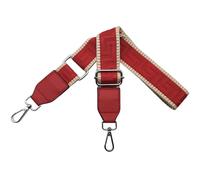 Bandouliere pour Sac à Main Réglable Sangle Sac Bandouliere avec Cuir, Sangle Remplacement Sac 3.8cm Larges avec Mousqueton Argent pour Femmes Crossbody，Kaki/Rouge, T28