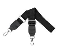 Bandouliere pour Sac à Main Réglable Sangle Sac Bandouliere avec Cuir, Sangle Remplacement Sac 3.8cm Larges avec Mousqueton Argent pour Femmes Crossbody，Pur Noir, T01