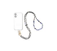 Bandoulière pour Smartphone Universel avec Perles Amovible Elégant Noir