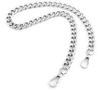 Bandouliere Pour Ssac Chaîne de sac en métal et aluminium, pièces rechange, accessoires for à main bandoulière tissé la, sangles détachables faites(Silvery,120cm (47.2in))
