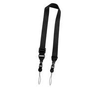 Bandoulière Réglable pour Ordinateur Portable et Appareil Photo, Noire | Large et Douce, Attache Rapide, Toile et Abs, Usage Quotidien, Clips Faciles