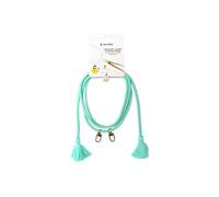 Bandoulière bleue avec pompons