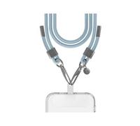 Bandoulière Téléphone Universelle Cordon Bleu Ciel Détails Silver - Garantie À Vie Force Case