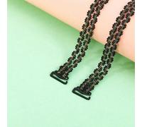 Bandoulière transparente avec perles style coréen maille fleur perle soutien-gorge sangle sous-vêtements antidérapants bretelles élastiques soutien-gorge accessoire-3-taille unique