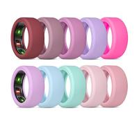 BandRain Lot de 10 coques pour Oura Ring Gen 4 et 3/ULTRAHUMAN Ring Air, coque de protection en silicone élastique anti-rayures pour homme et femme, pour l'entraînement, la salle de sport (10 couleurs