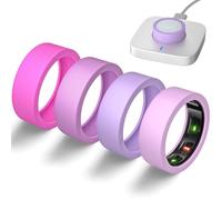 BandRain Lot de 4 coques ultra fines compatibles avec Oura Ring Gen 4/Oura Gen 3, coque de protection en silicone élastique anti-rayures pour bagues intelligentes, accessoires pour ULTRAHUMAN Ring Air