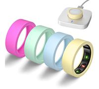 BandRain Lot de 4 coques ultra fines compatibles avec Oura Ring Gen 4/Oura Gen 3, coque de protection en silicone élastique anti-rayures pour bagues intelligentes, accessoires pour ULTRAHUMAN Ring Air