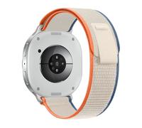 BandRain Trail Loop Bracelet de rechange en nylon tressé pour homme et femme de 40 mm, 44 mm/8 classique, 46 mm, doux et respirant (orange/beige)