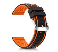 Bands de montre en silicone Modèle de remplacement de remplacement de la montre en caoutchouc 20 mm 22 mm 24 mm 26 mm Ligne imperméable Bicolore Silver Buckle pour hommes et femmes