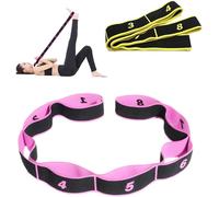 Bands,Resistance Bands,Band With 8 Strength Zones,Gym Band For Muscle Development,Yoga,Pilates,Physiotherapy (Yellow And Pink)