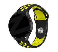 Bandz Bracelet de sport en silicone 40 mm - Convient pour : Withings Steel HR 40 mm - Withings ScanWatch 1.2 42 mm - Withings Steel HR Sport - Withings ScanWatch Nova - ScanWatch Horizon (Noir jaune)