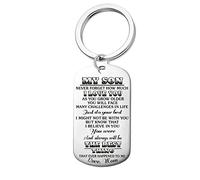 Banemi Porte Cle Plate Porte-Clé Enfant Plaque d'Identification Gravée «La Meilleure Chose» Cadeau Couple
